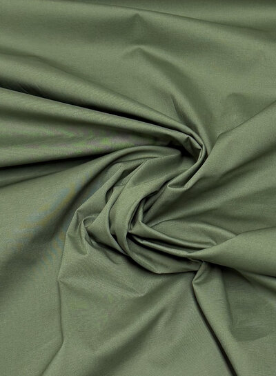 poplin katoen stretch - hemdenstof - forest green