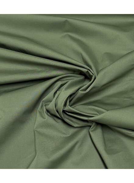 poplin cotton stretch - shirt fabric - forest green