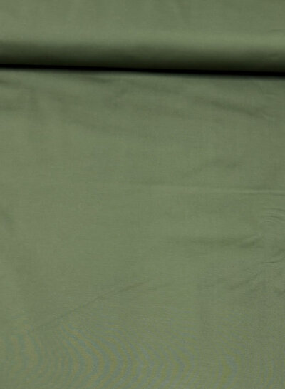 poplin cotton stretch - shirt fabric - forest green