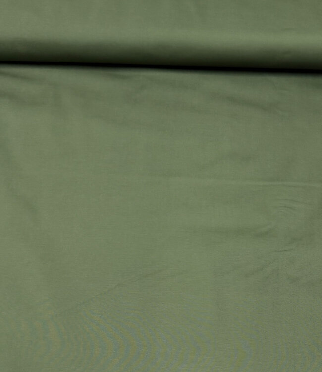 poplin katoen stretch - hemdenstof - forest green