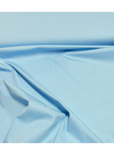poplin cotton stretch - shirt fabric - light blue