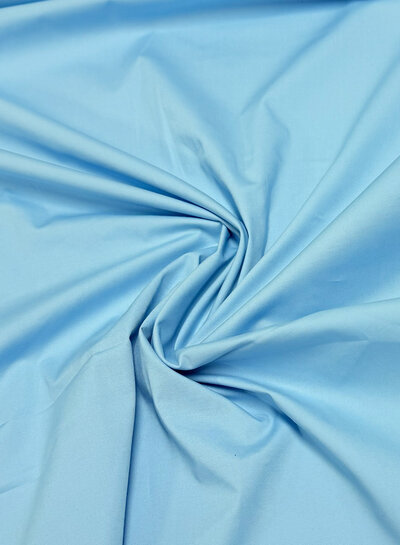 poplin cotton stretch - shirt fabric - light blue
