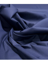 poplin cotton stretch - shirt fabric - navy blue