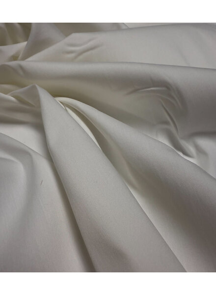 poplin cotton blend with tencel touch - shirt fabric - ecru