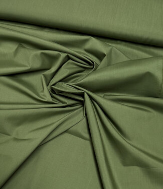 poplin cotton blend with tencel touch - shirt fabric - khaki green