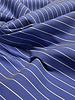 poplin cotton shirt fabric stretch - pine stripe - blue