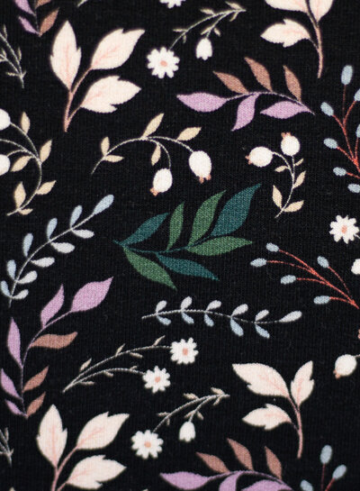 Swafing twigs - French terry - black