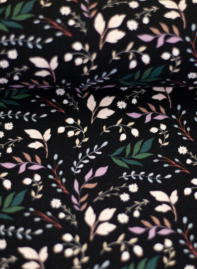 Swafing twigs - French terry - black