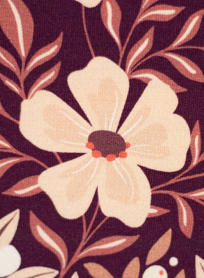 Swafing where magnolia grows - french terry - grape