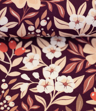 Swafing where magnolia grows - french terry - grape