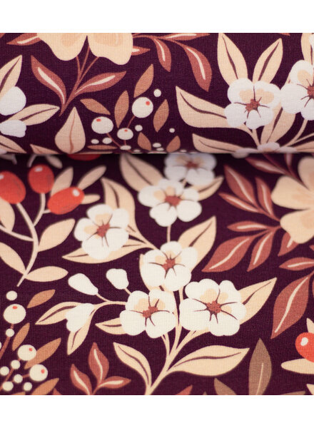 Swafing where magnolia grows - french terry - grape