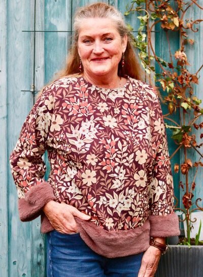 Swafing where magnolia grows - french terry - grape