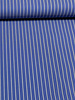 poplin cotton shirt fabric stretch - pine stripe - blue
