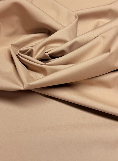 poplin cotton blend with tencel touch - shirt fabric - nude