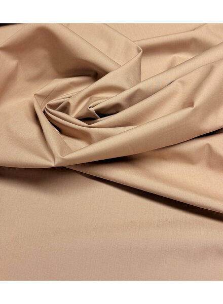 poplin katoen blend met tencel touch - hemdenstof - nude