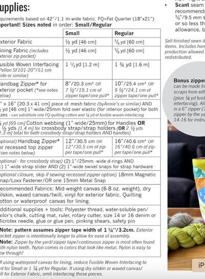 Noodlehead Quarry Tote - papieren patroon