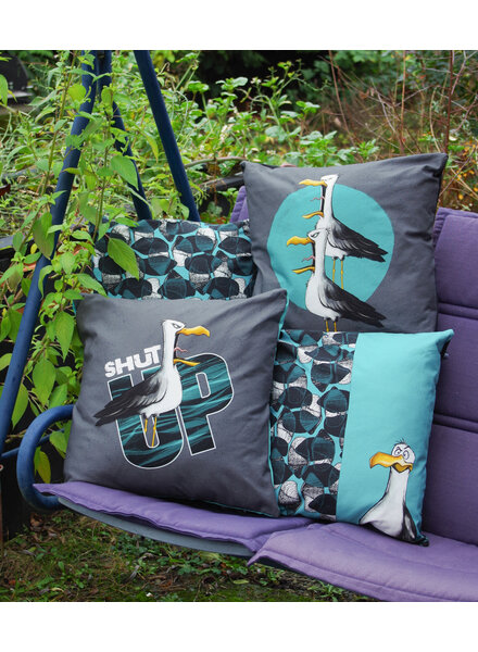 THORSTEN BERGER Shut Up Seagull - canvas paneel voor een toffe tas! Paneel van 90 * 150 cm