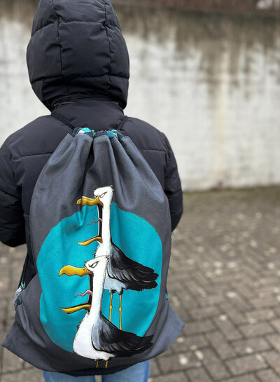 THORSTEN BERGER Shut Up Seagull - canvas panel for a cool bag! Panel measuring 90 x 150 cm