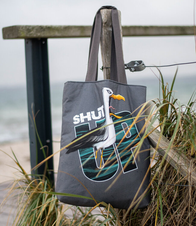 THORSTEN BERGER Shut Up Seagull - canvas paneel voor een toffe tas! Paneel van 90 * 150 cm