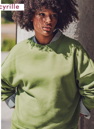 Fibremood groen - dikke jogging - opgeruwd - Cyrille Chicku