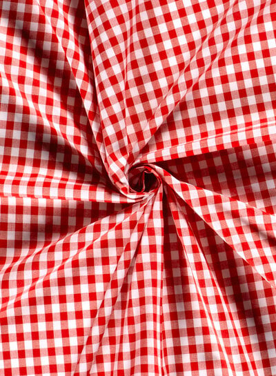 red/white vichy checks - cotton