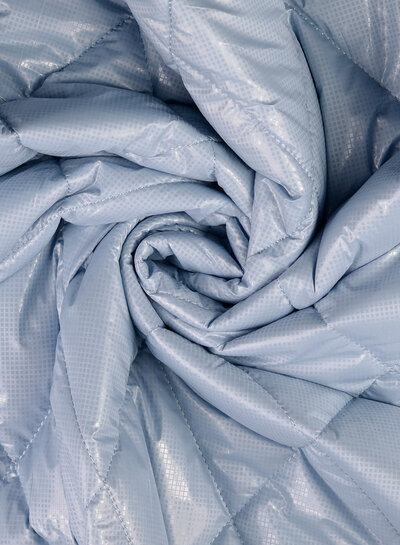 light blue foil - stepper - quilted - double-faced