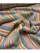 little darling green multicolor stripes - double gauze