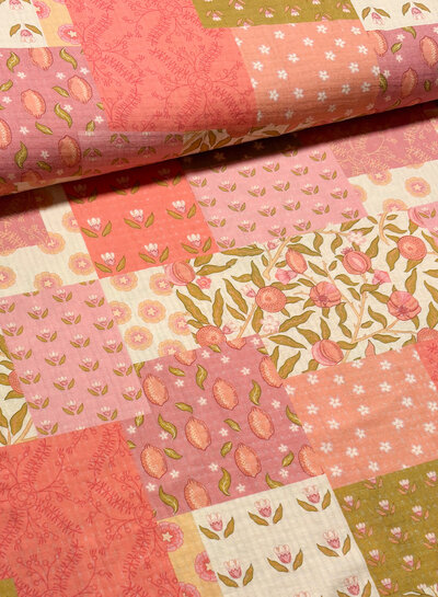 little darling roze patch print - mousseline