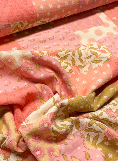 little darling roze patch print - mousseline