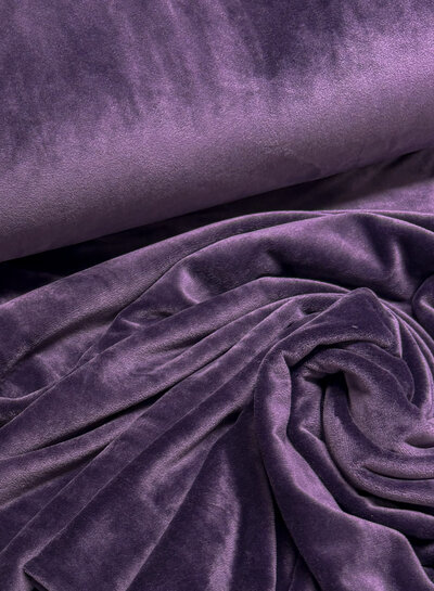 Madeline aubergine - velvet sweater - ideaal voor homewear