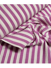 purple stripes - double gauze / tetra