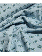little darling blauw vintage bloemetjes - mousseline