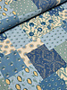 little darling blauw patch print - mousseline