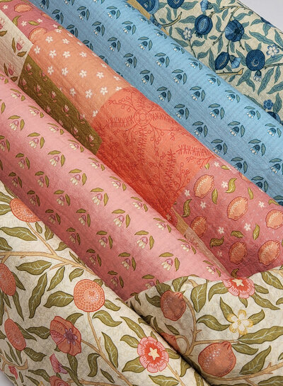 little darling blauw patch print - mousseline