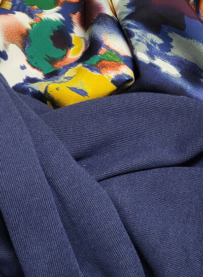 navy blue - beautiful double (interlock) knit