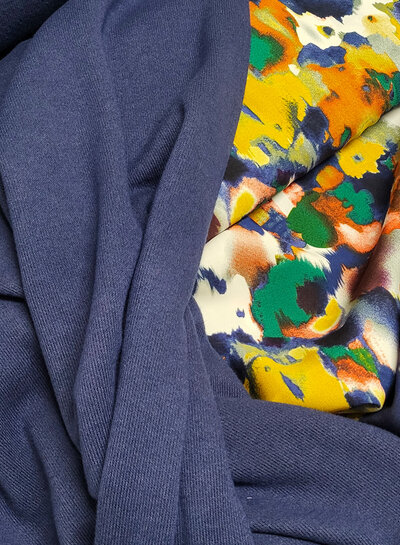 navy blue - beautiful double (interlock) knit