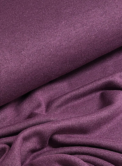 aubergine - prachtig dubbel (interlock) gebreid