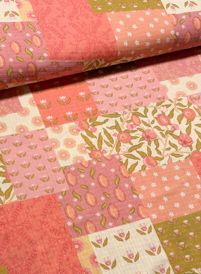little darling roze patch print - mousseline