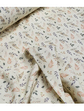 soft vanilla flowers - rib knit