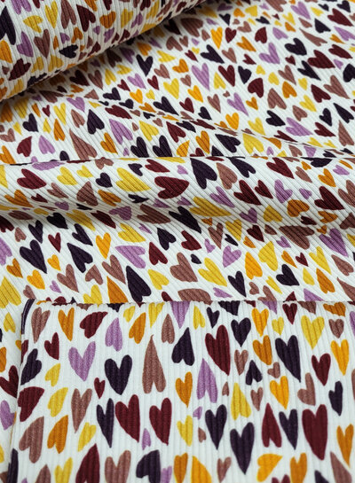 hearts - rib knit