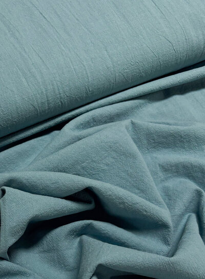 turquoise cotton linen look