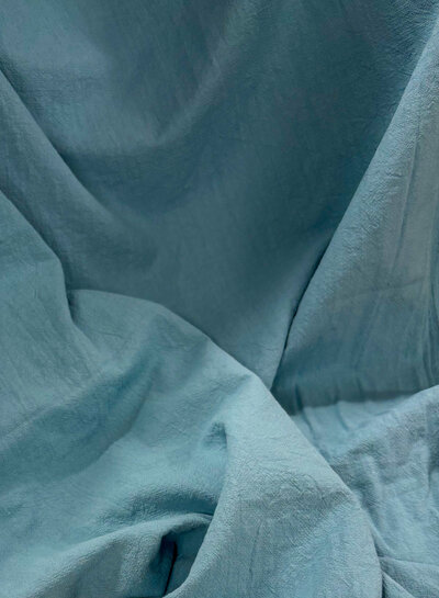 turquoise- katoen linnenlook