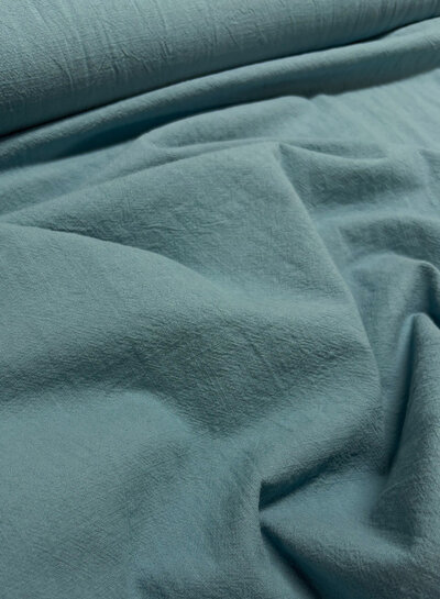 turquoise- katoen linnenlook