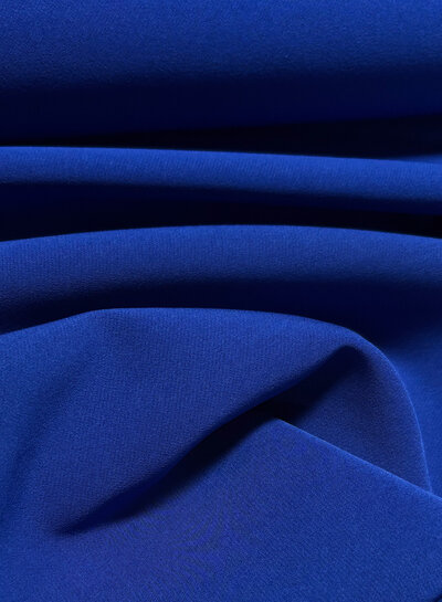 A la Ville dark cobalt blue - stylish woven fabric - wrinkle-resistant - high quality (Italy)