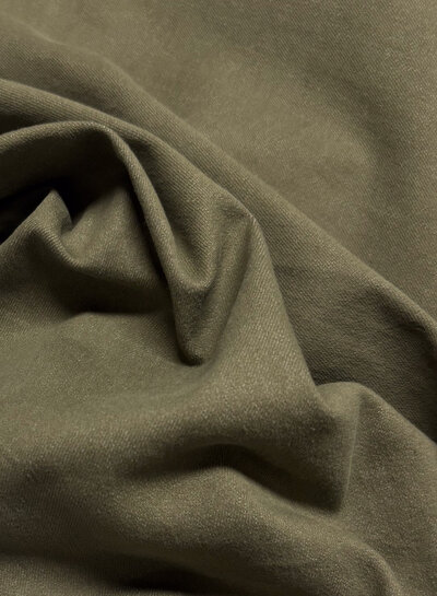 True Denim by M. comfort stretch denim - khaki groen 8 oz