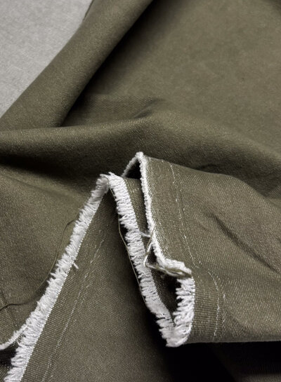 True Denim by M. comfort stretch denim - Khaki green 8 OZ