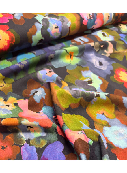 A la Ville bonte bloemen - prachtige italiaanse geweven viscose
