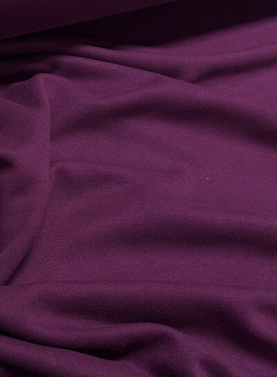 cardinal purple - beautiful tightly knitted interlock rayon blend