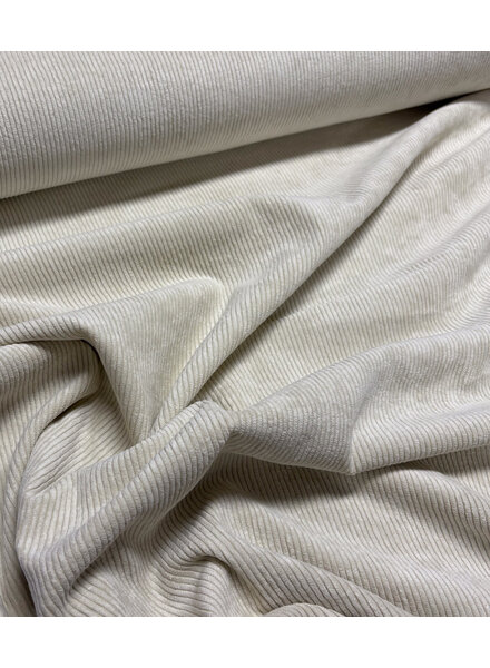 ecru - prachtige, heel soepelvallende, corduroy rib velours