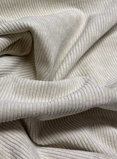 ecru - beautiful, very softly flowing corduroy rib velvet